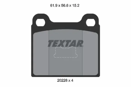 Bremsbelagsatz, Scheibenbremse Vorderachse TEXTAR 2022803 Bild Bremsbelagsatz, Scheibenbremse Vorderachse TEXTAR 2022803