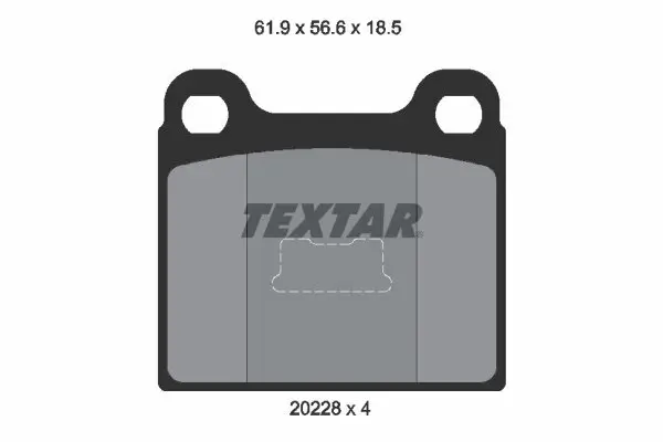 Bremsbelagsatz, Scheibenbremse TEXTAR 2022802