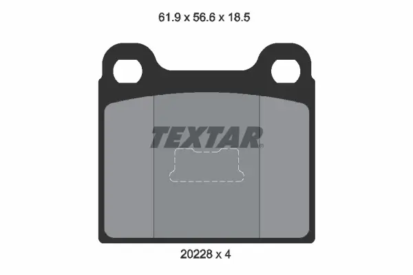 Bremsbelagsatz, Scheibenbremse Vorderachse TEXTAR 2022802