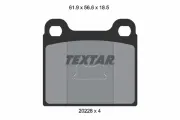Bremsbelagsatz, Scheibenbremse Vorderachse TEXTAR 2022802