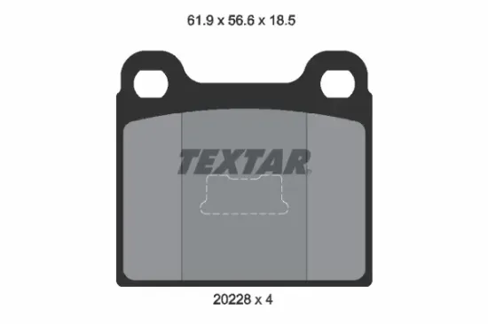 Bremsbelagsatz, Scheibenbremse Vorderachse TEXTAR 2022802 Bild Bremsbelagsatz, Scheibenbremse Vorderachse TEXTAR 2022802