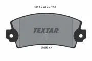 Bremsbelagsatz, Scheibenbremse Hinterachse TEXTAR 2029301