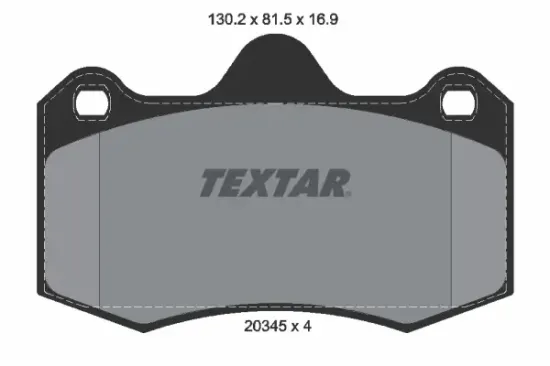 Bremsbelagsatz, Scheibenbremse TEXTAR 2034501 Bild Bremsbelagsatz, Scheibenbremse TEXTAR 2034501