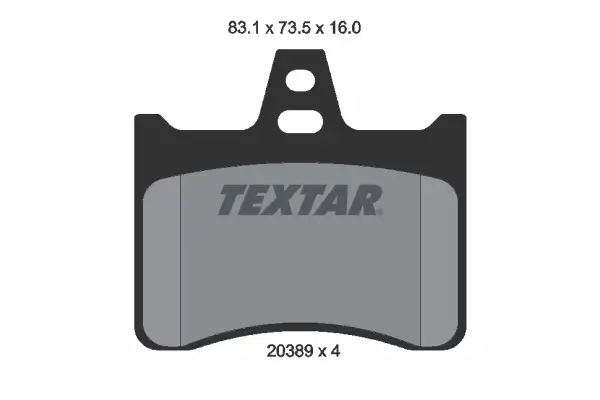 Bremsbelagsatz, Scheibenbremse Hinterachse TEXTAR 2038902