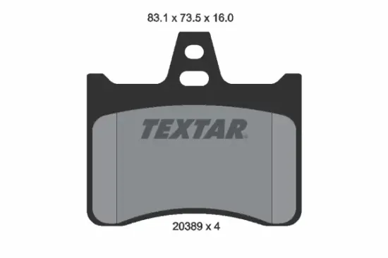 Bremsbelagsatz, Scheibenbremse Hinterachse TEXTAR 2038902 Bild Bremsbelagsatz, Scheibenbremse Hinterachse TEXTAR 2038902