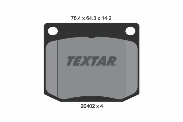 Bremsbelagsatz, Scheibenbremse Vorderachse TEXTAR 2040201