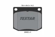 Bremsbelagsatz, Scheibenbremse Vorderachse TEXTAR 2040201