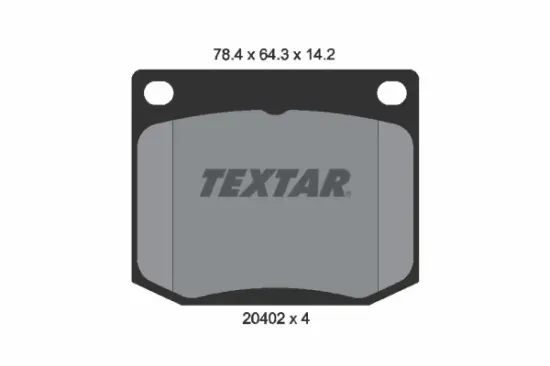 Bremsbelagsatz, Scheibenbremse Vorderachse TEXTAR 2040201 Bild Bremsbelagsatz, Scheibenbremse Vorderachse TEXTAR 2040201