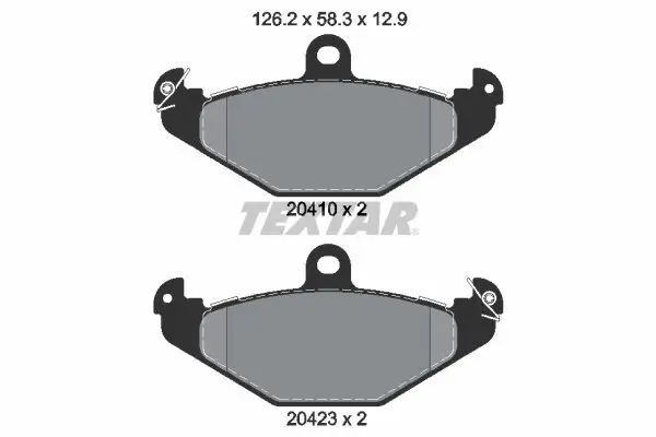 Bremsbelagsatz, Scheibenbremse TEXTAR 2041003