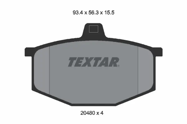 Bremsbelagsatz, Scheibenbremse Vorderachse TEXTAR 2048002