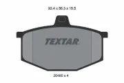 Bremsbelagsatz, Scheibenbremse Vorderachse TEXTAR 2048002