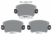 Bremsbelagsatz, Scheibenbremse Vorderachse TEXTAR 2048802