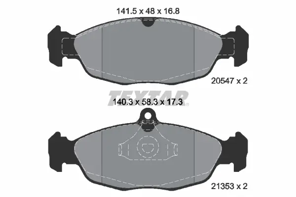 Bremsbelagsatz, Scheibenbremse TEXTAR 2054701