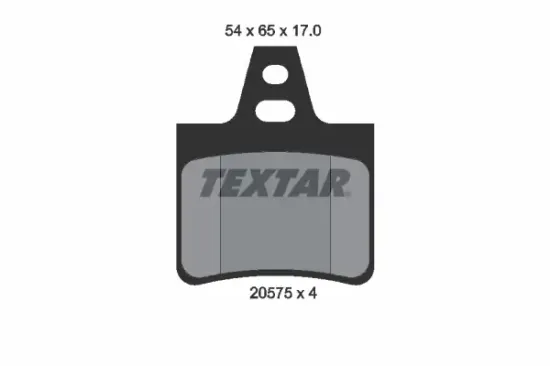 Bremsbelagsatz, Scheibenbremse Hinterachse TEXTAR 2057511 Bild Bremsbelagsatz, Scheibenbremse Hinterachse TEXTAR 2057511