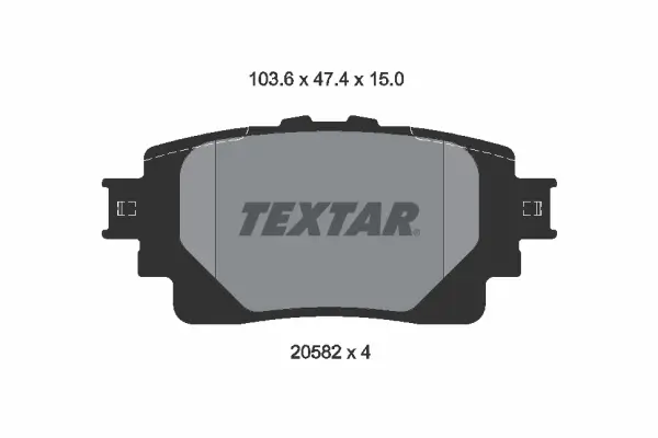 Bremsbelagsatz, Scheibenbremse Hinterachse TEXTAR 2058201