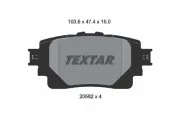 Bremsbelagsatz, Scheibenbremse Hinterachse TEXTAR 2058201