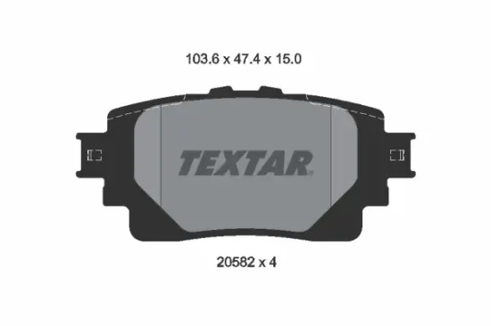Bremsbelagsatz, Scheibenbremse Hinterachse TEXTAR 2058201 Bild Bremsbelagsatz, Scheibenbremse Hinterachse TEXTAR 2058201