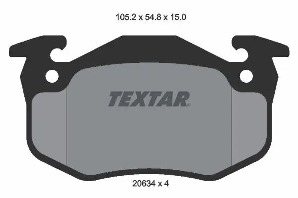 Bremsbelagsatz, Scheibenbremse TEXTAR 2063402