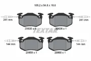 Bremsbelagsatz, Scheibenbremse TEXTAR 2063503