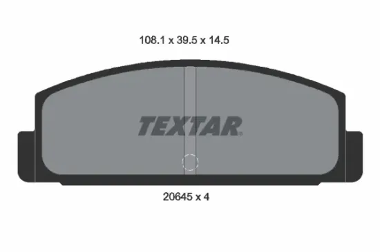 Bremsbelagsatz, Scheibenbremse Hinterachse TEXTAR 2064501 Bild Bremsbelagsatz, Scheibenbremse Hinterachse TEXTAR 2064501