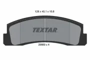 Bremsbelagsatz, Scheibenbremse Vorderachse TEXTAR 2066001