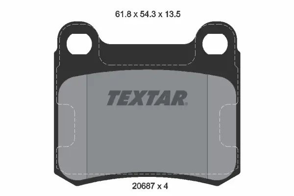 Bremsbelagsatz, Scheibenbremse Hinterachse TEXTAR 2068703