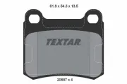 Bremsbelagsatz, Scheibenbremse Hinterachse TEXTAR 2068703