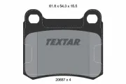 Bremsbelagsatz, Scheibenbremse Hinterachse TEXTAR 2068701