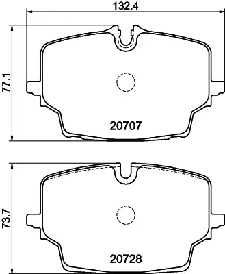 Bremsbelagsatz, Scheibenbremse Vorderachse TEXTAR 2070701 Bild Bremsbelagsatz, Scheibenbremse Vorderachse TEXTAR 2070701
