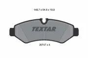Bremsbelagsatz, Scheibenbremse Hinterachse TEXTAR 2074701