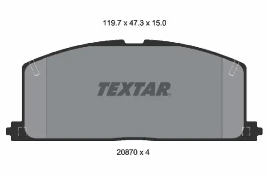 Bremsbelagsatz, Scheibenbremse Vorderachse TEXTAR 2087001 Bild Bremsbelagsatz, Scheibenbremse Vorderachse TEXTAR 2087001