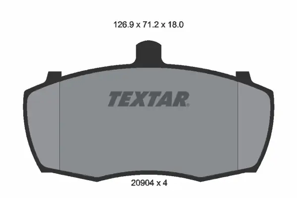 Bremsbelagsatz, Scheibenbremse Vorderachse TEXTAR 2090401
