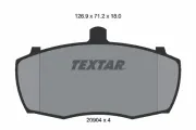 Bremsbelagsatz, Scheibenbremse Vorderachse TEXTAR 2090401