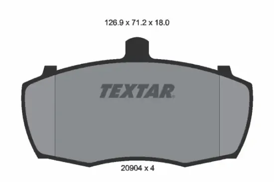 Bremsbelagsatz, Scheibenbremse Vorderachse TEXTAR 2090401 Bild Bremsbelagsatz, Scheibenbremse Vorderachse TEXTAR 2090401