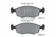 Bremsbelagsatz, Scheibenbremse TEXTAR 2090704