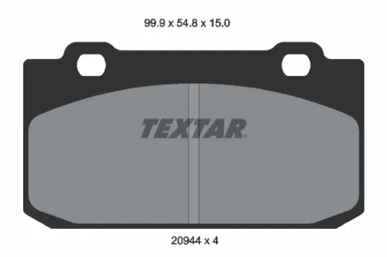 Bremsbelagsatz, Scheibenbremse Vorderachse TEXTAR 2094401 Bild Bremsbelagsatz, Scheibenbremse Vorderachse TEXTAR 2094401
