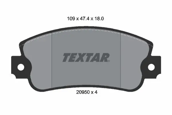 Bremsbelagsatz, Scheibenbremse TEXTAR 2095005 Bild Bremsbelagsatz, Scheibenbremse TEXTAR 2095005