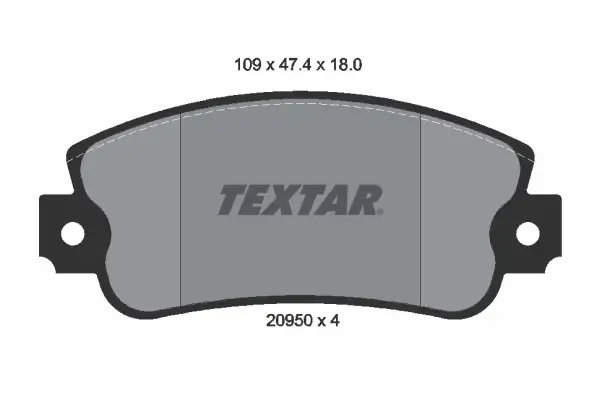 Bremsbelagsatz, Scheibenbremse Vorderachse TEXTAR 2095005