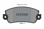 Bremsbelagsatz, Scheibenbremse Vorderachse TEXTAR 2095005