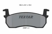 Bremsbelagsatz, Scheibenbremse Vorderachse TEXTAR 2095701