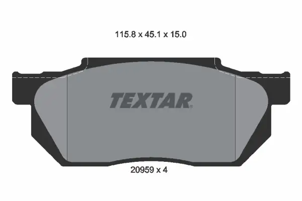 Bremsbelagsatz, Scheibenbremse Vorderachse TEXTAR 2095901