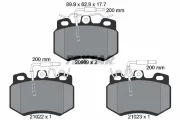 Bremsbelagsatz, Scheibenbremse Vorderachse TEXTAR 2098901