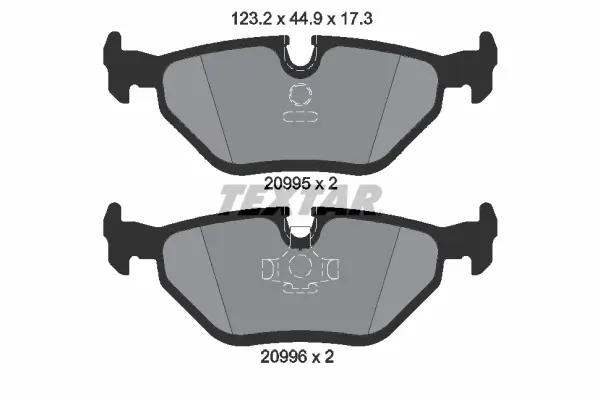 Bremsbelagsatz, Scheibenbremse Hinterachse TEXTAR 2099501