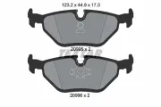 Bremsbelagsatz, Scheibenbremse Hinterachse TEXTAR 2099501