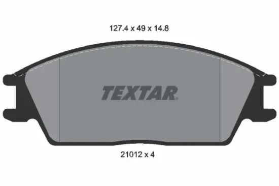 Bremsbelagsatz, Scheibenbremse Vorderachse TEXTAR 2101204 Bild Bremsbelagsatz, Scheibenbremse Vorderachse TEXTAR 2101204