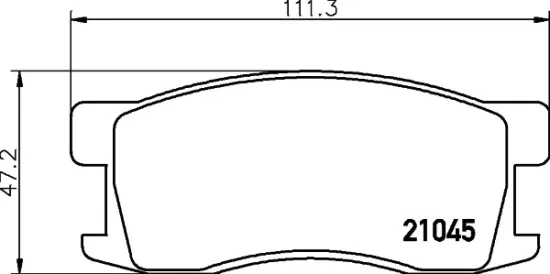 Bremsbelagsatz, Scheibenbremse Vorderachse TEXTAR 2104502 Bild Bremsbelagsatz, Scheibenbremse Vorderachse TEXTAR 2104502