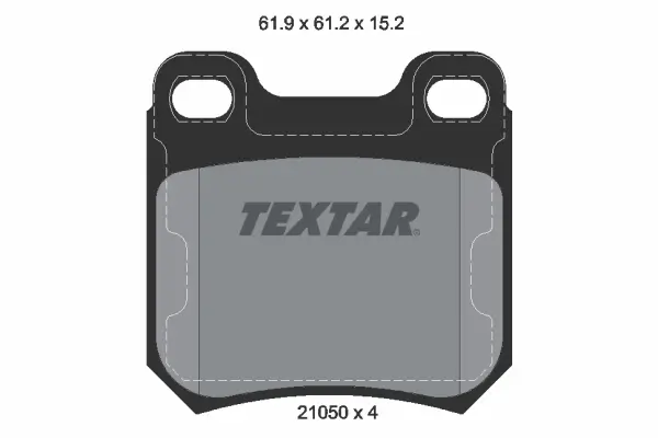 Bremsbelagsatz, Scheibenbremse Hinterachse TEXTAR 2105002