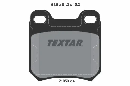 Bremsbelagsatz, Scheibenbremse Hinterachse TEXTAR 2105002 Bild Bremsbelagsatz, Scheibenbremse Hinterachse TEXTAR 2105002