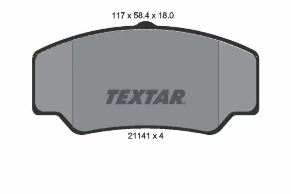 Bremsbelagsatz, Scheibenbremse Vorderachse TEXTAR 2114103