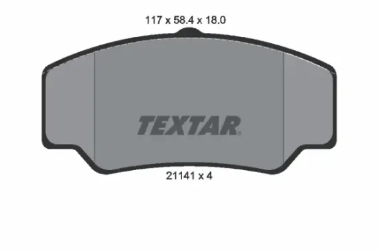 Bremsbelagsatz, Scheibenbremse Vorderachse TEXTAR 2114103 Bild Bremsbelagsatz, Scheibenbremse Vorderachse TEXTAR 2114103